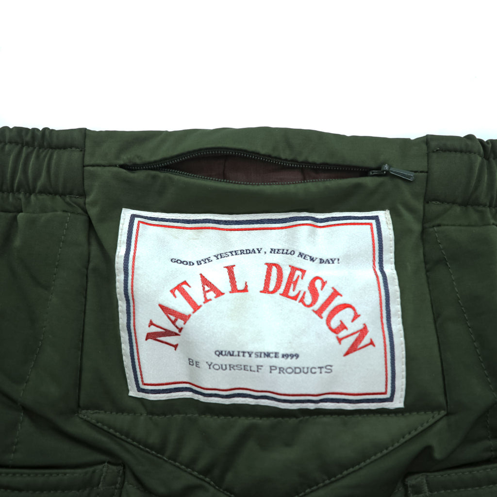 NATAL DESIGN × NANGA Japan Made Shell Outdoor Puffer Pants S Khaki Premium White Duck Down
