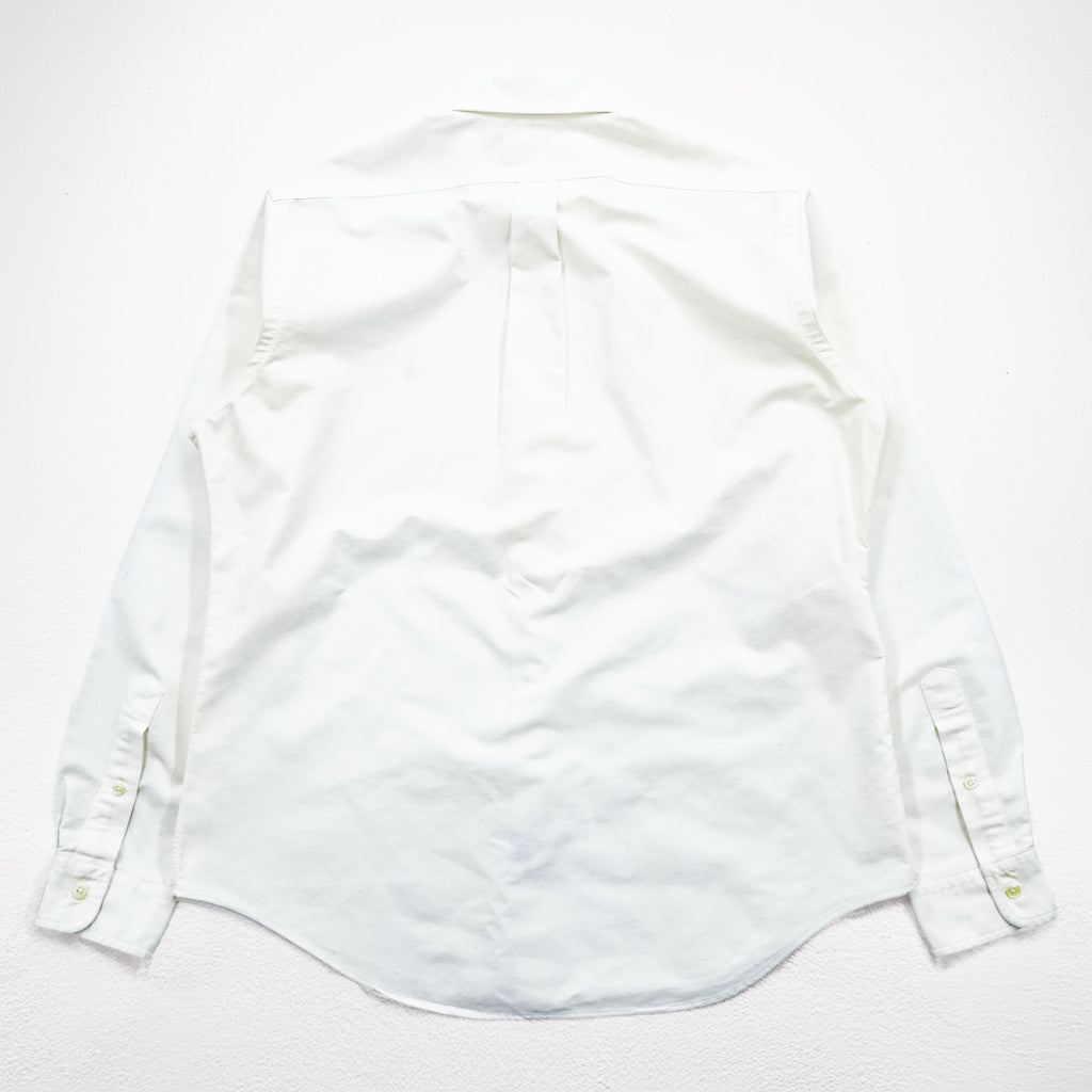 Ralph Lauren 長袖 ボタンダウンシャツ L ホワイト オックスフォード スモールポニー ロゴ 刺繍