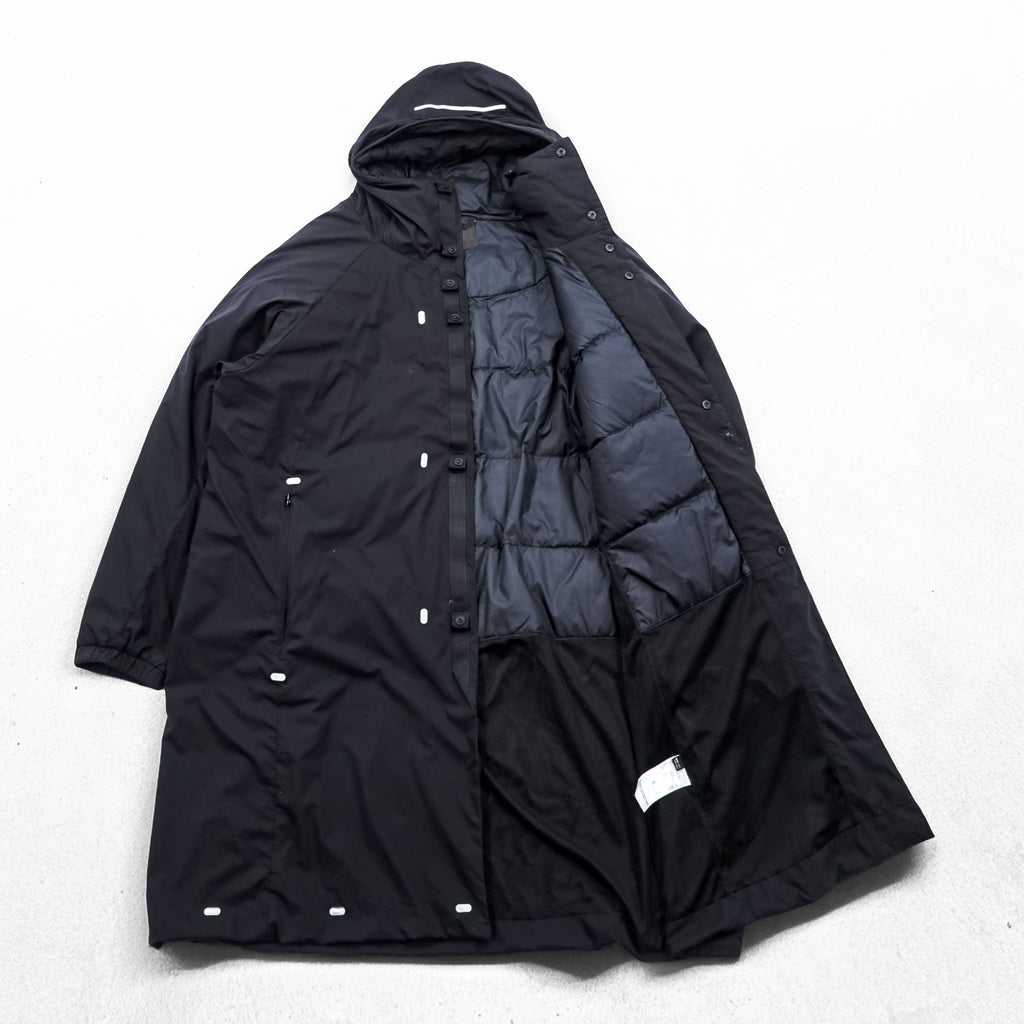 alk phenix Mountain Parka Shell Rain Jacket L Black Dome Coat P09520T51