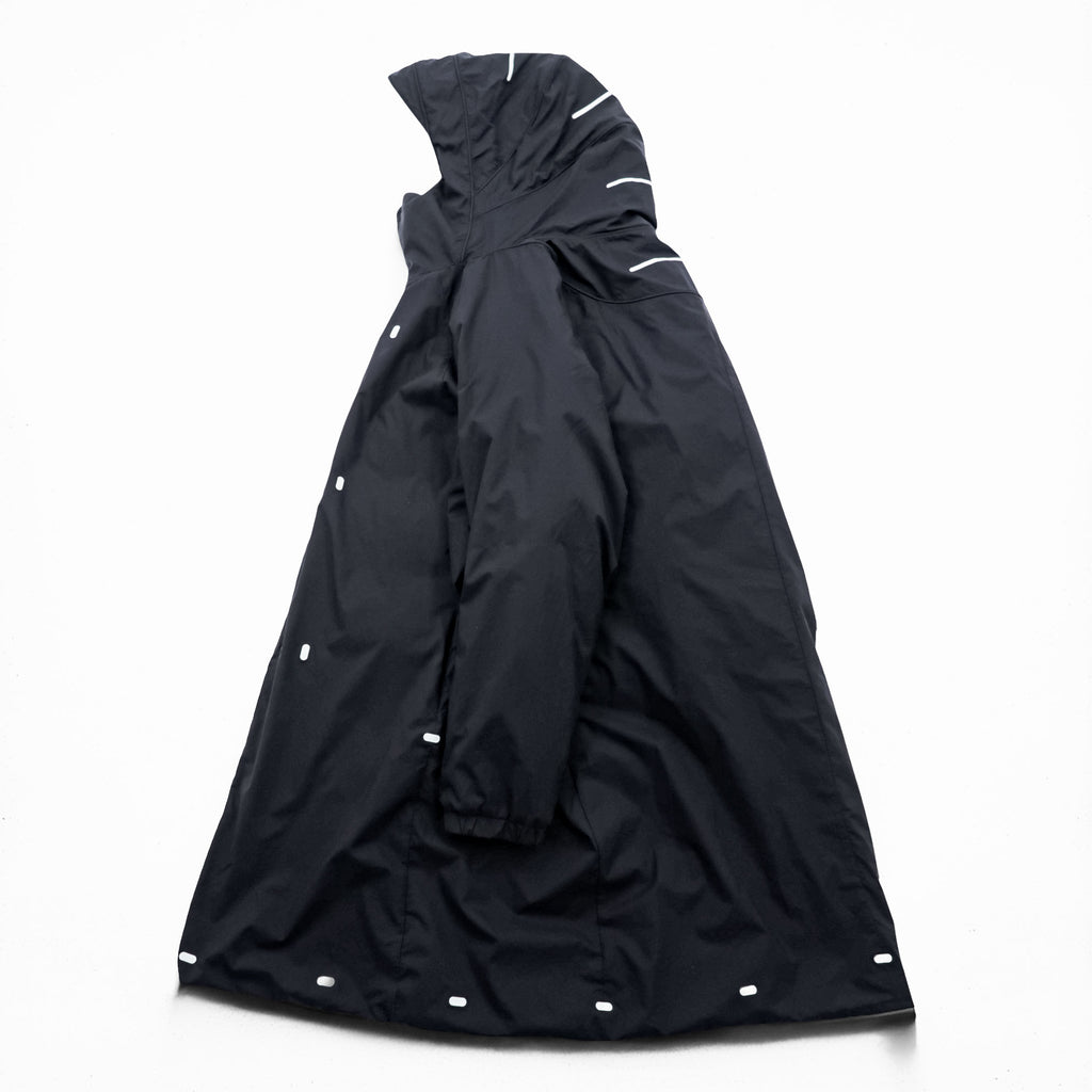 alk phenix Mountain Parka Shell Rain Jacket L Black Dome Coat P09520T51