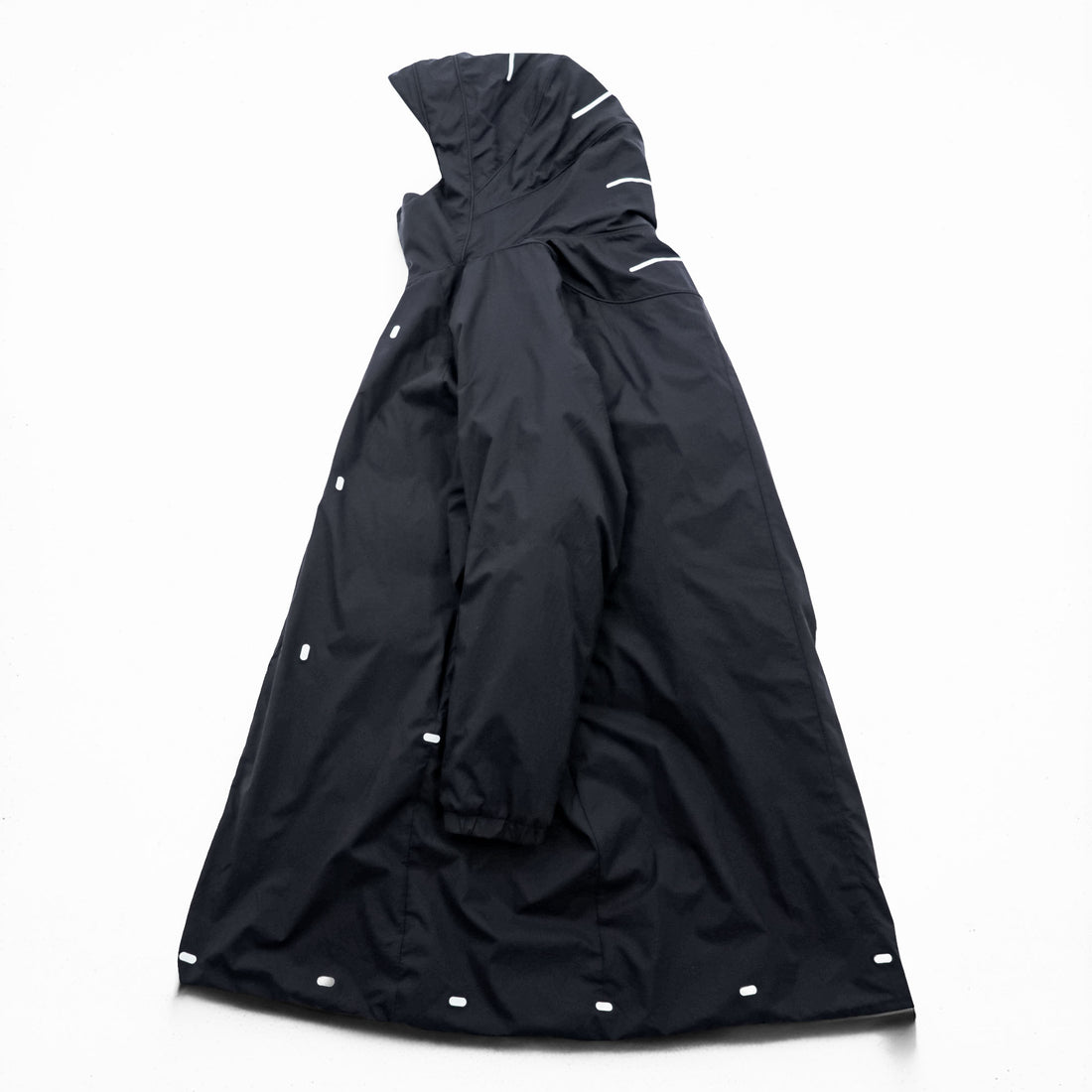 alk phenix Mountain Parka Shell Rain Jacket L Black Dome Coat P09520T51