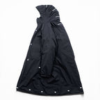 alk phenix Mountain Parka Shell Rain Jacket L Black Dome Coat P09520T51