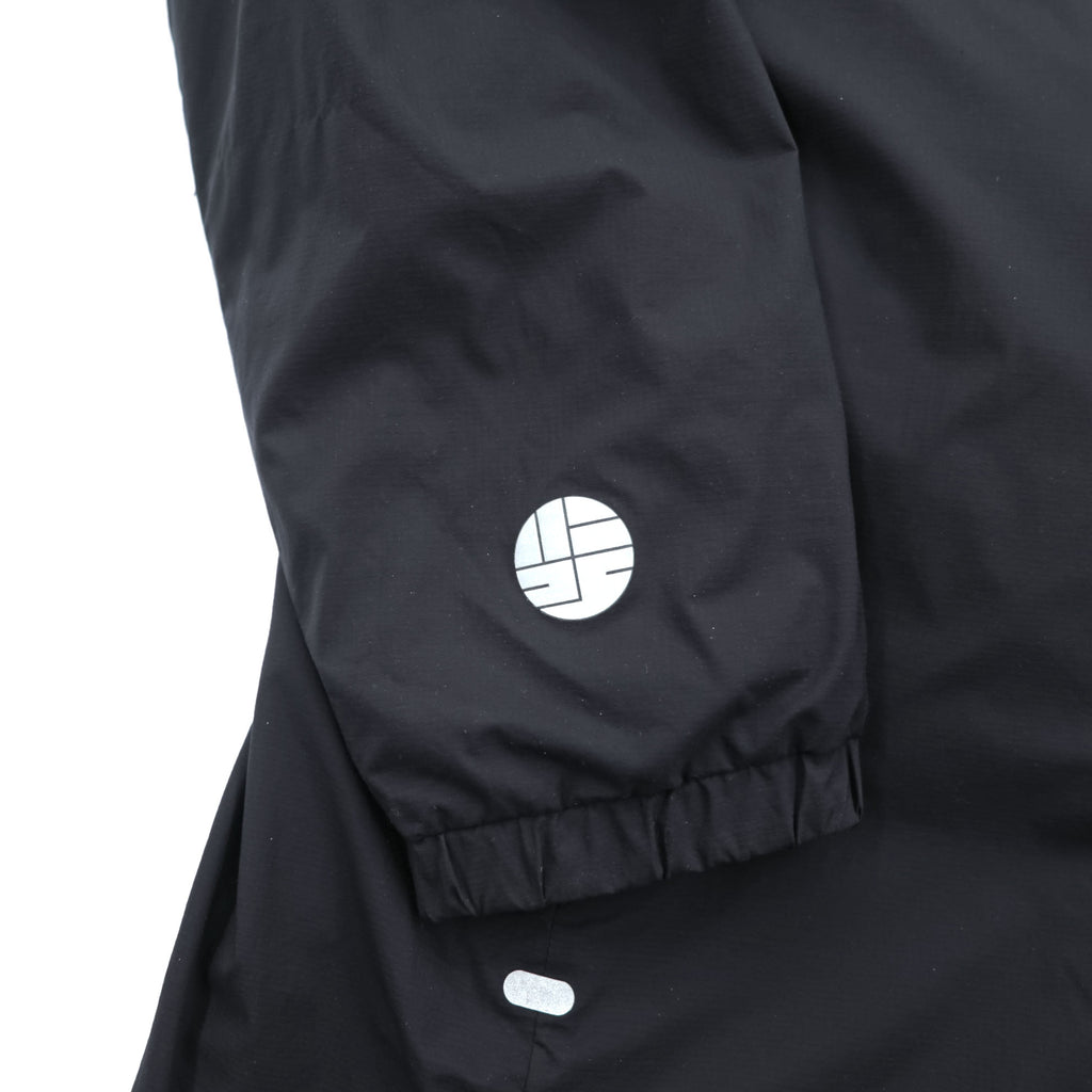 alk phenix Mountain Parka Shell Rain Jacket L Black Dome Coat P09520T51