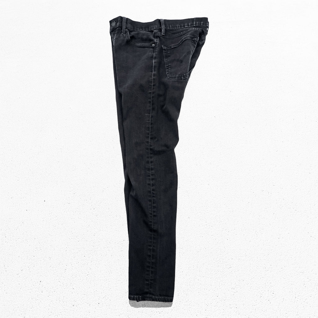 Levi Strauss 510 Skinny Fit Denim Pants Jeans M Black Stretch Men's Jeans PREMIUM Big E Leather Patch 05510-0857
