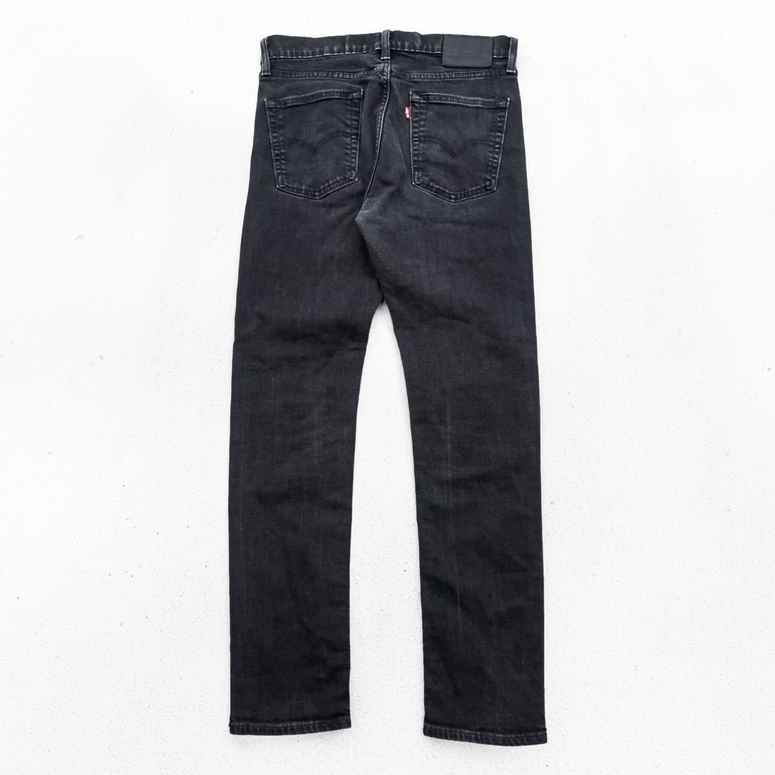 Levi Strauss 510 Skinny Fit Denim Pants Jeans M Black Stretch Men's Jeans PREMIUM Big E Leather Patch 05510-0857