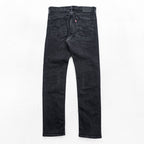 Levi Strauss 510 Skinny Fit Denim Pants Jeans M Black Stretch Men's Jeans PREMIUM Big E Leather Patch 05510-0857
