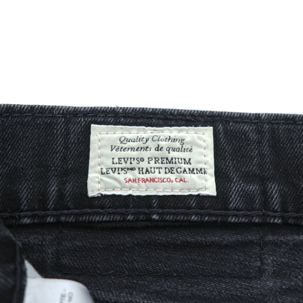Levi Strauss 510 Skinny Fit Denim Pants Jeans M Black Stretch Men's Jeans PREMIUM Big E Leather Patch 05510-0857