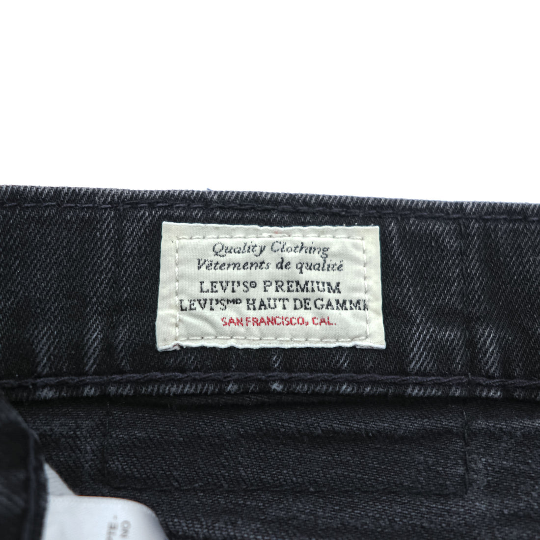 Levi Strauss 510 Skinny Fit Denim Pants Jeans M Black Stretch Men's Jeans PREMIUM Big E Leather Patch 05510-0857
