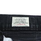 Levi Strauss 510 Skinny Fit Denim Pants Jeans M Black Stretch Men's Jeans PREMIUM Big E Leather Patch 05510-0857