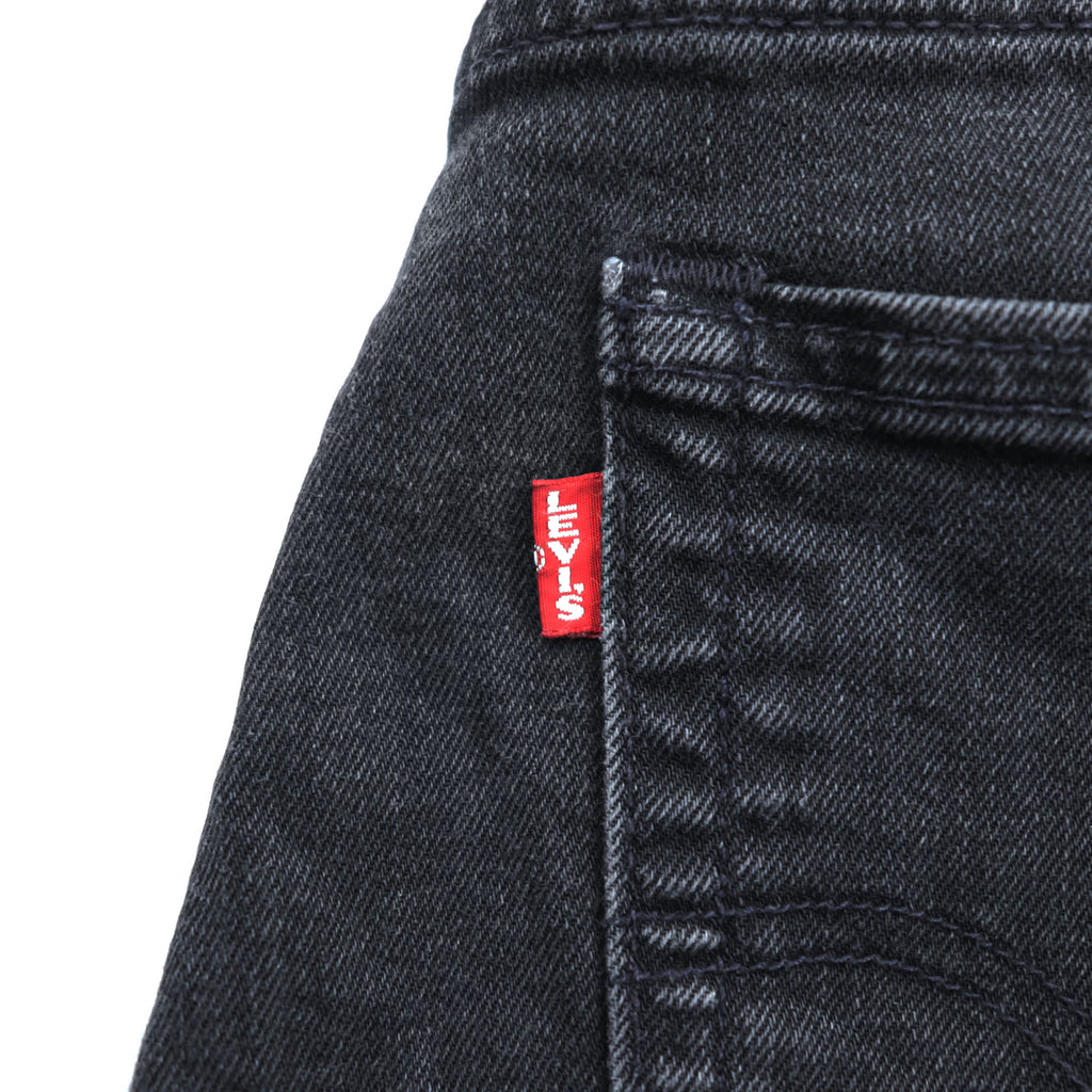 Levi Strauss 510 Skinny Fit Denim Pants Jeans M Black Stretch Men's Jeans PREMIUM Big E Leather Patch 05510-0857