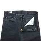 Levi Strauss 510 Skinny Fit Denim Pants Jeans M Black Stretch Men's Jeans PREMIUM Big E Leather Patch 05510-0857