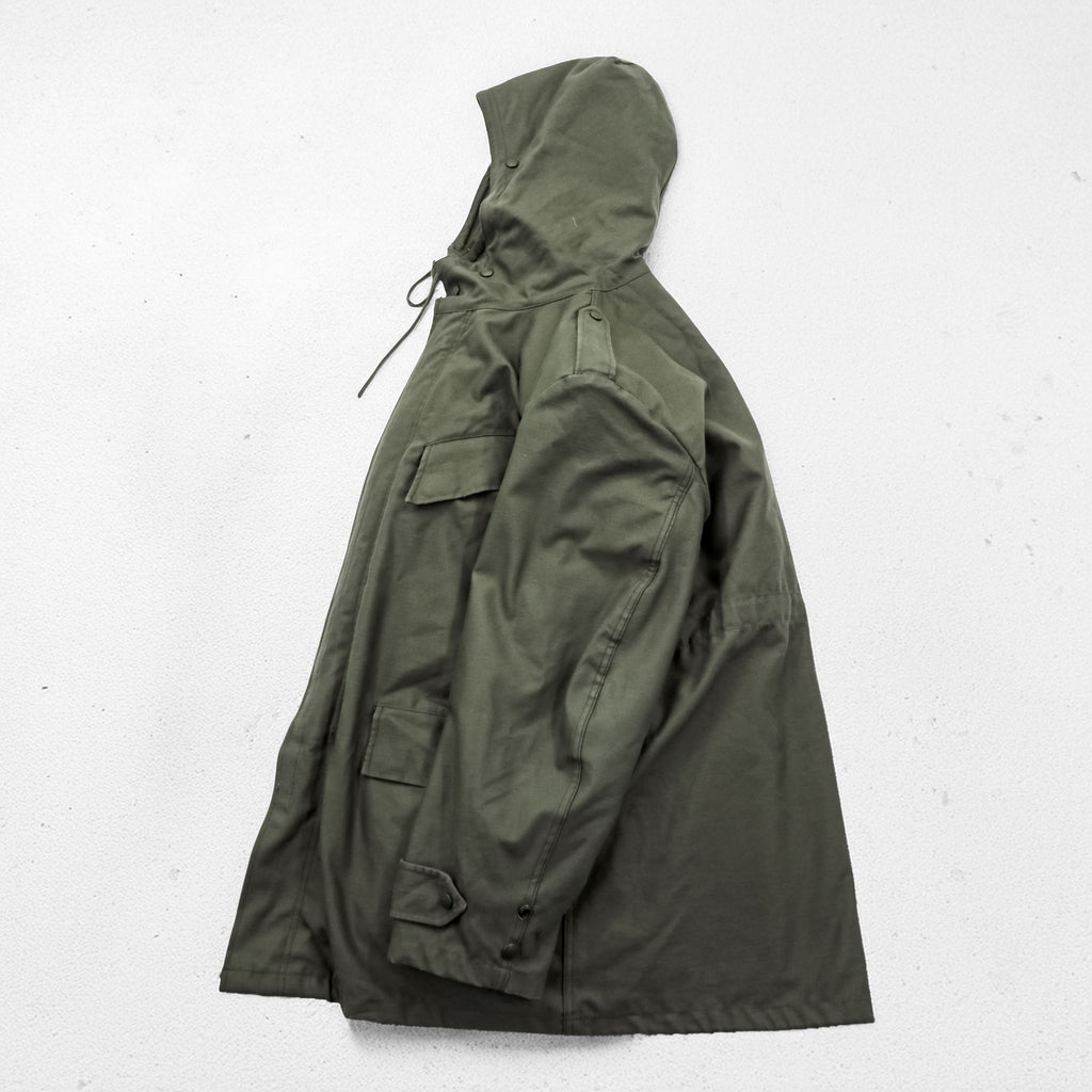 90s Vintage Dutch Army SEYNTEX Hooded Field Parka Olive Faux Fur Lined Military Jacket Size 50