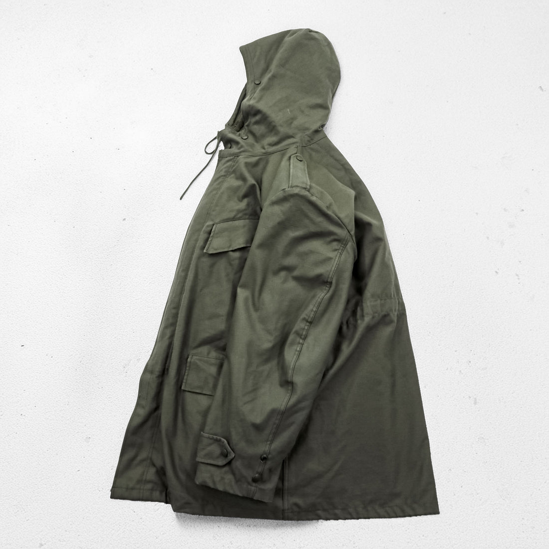 90s Vintage Dutch Army SEYNTEX Hooded Field Parka Olive Faux Fur Lined Military Jacket Size 50