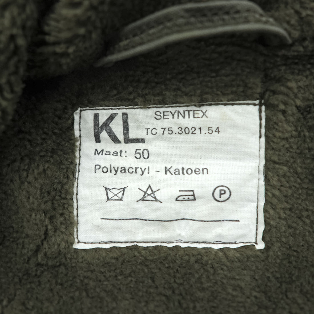 90s Vintage Dutch Army SEYNTEX Hooded Field Parka Olive Faux Fur Lined Military Jacket Size 50