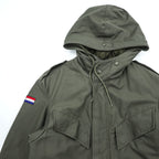 90s Vintage Dutch Army SEYNTEX Hooded Field Parka Olive Faux Fur Lined Military Jacket Size 50