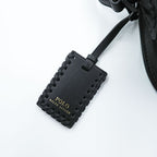 Polo Ralph Lauren Mini Leather Saddle Crossbody Bag Black Gold Tone Hardware