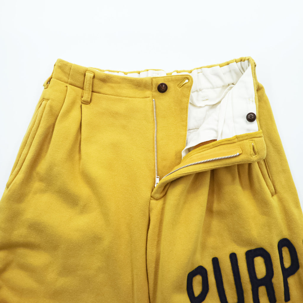 KHOKI Made in Japan Sweatpants M Yellow 2-Tuck Pleated 2-Tuck sweat pants 24ss-p-08