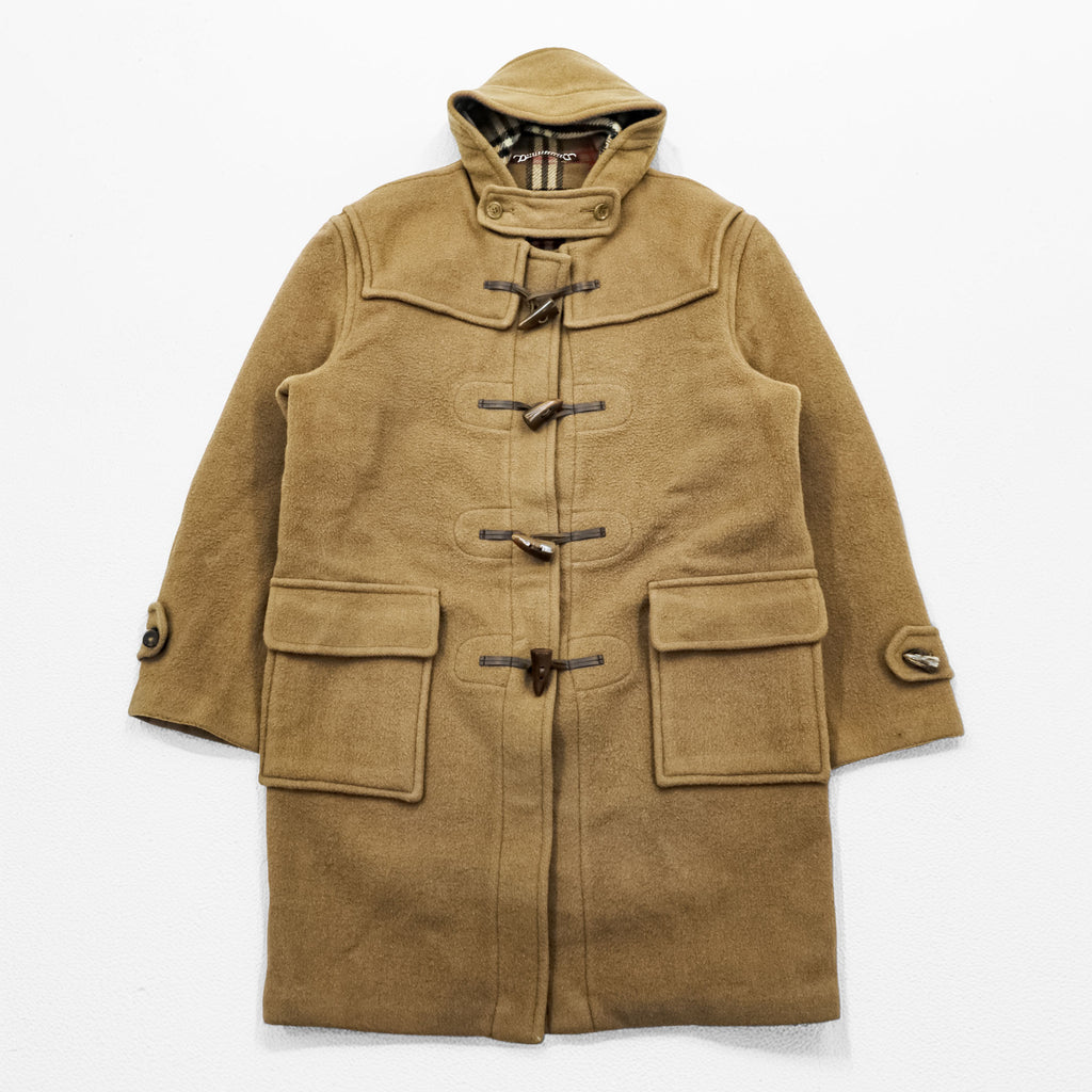Burberrys Speciality Duffle Coating Camel Wool Duffle Coat Nova Check Made in England