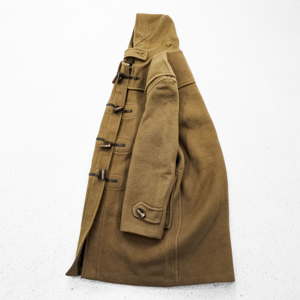 Burberrys Speciality Duffle Coating Camel Wool Duffle Coat Nova Check Made in England
