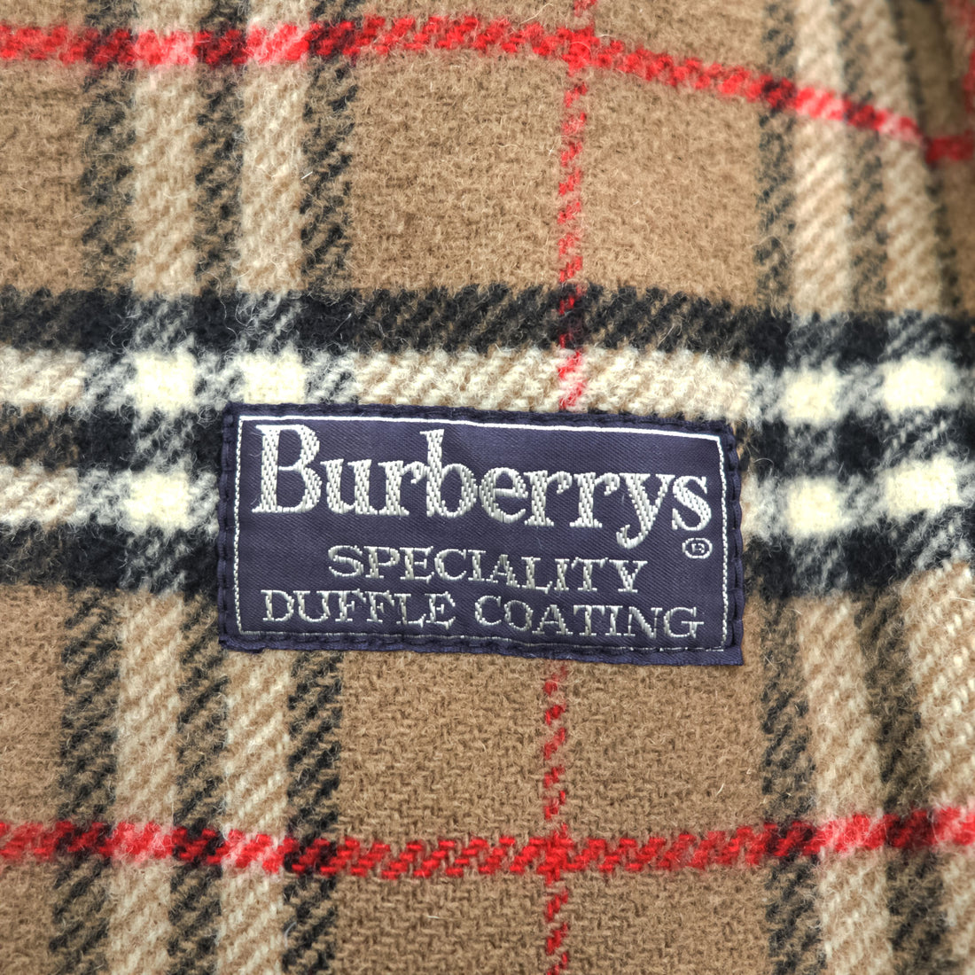 Burberrys Speciality Duffle Coating Camel Wool Duffle Coat Nova Check Made in England