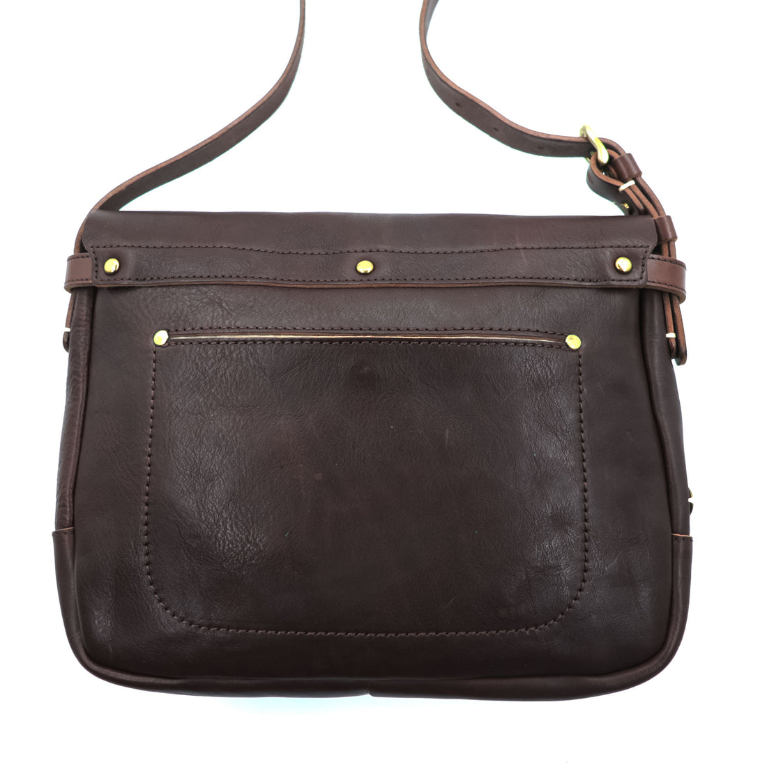 SLOW Japan Made BONO MAIL BAG Shoulder Bag Brown Tochigi Leather Full Vegetable Tanned Leather Flap