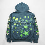 Kid Cudi x CPFM Enter Galactic Hoodie Blue Gray Glow in the Dark Stars Size S