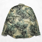 Cabela's 90s Vintage Open Country Camo Hunting Shirt Jacket Tree Print Cotton Blend L Regular Made in Macau