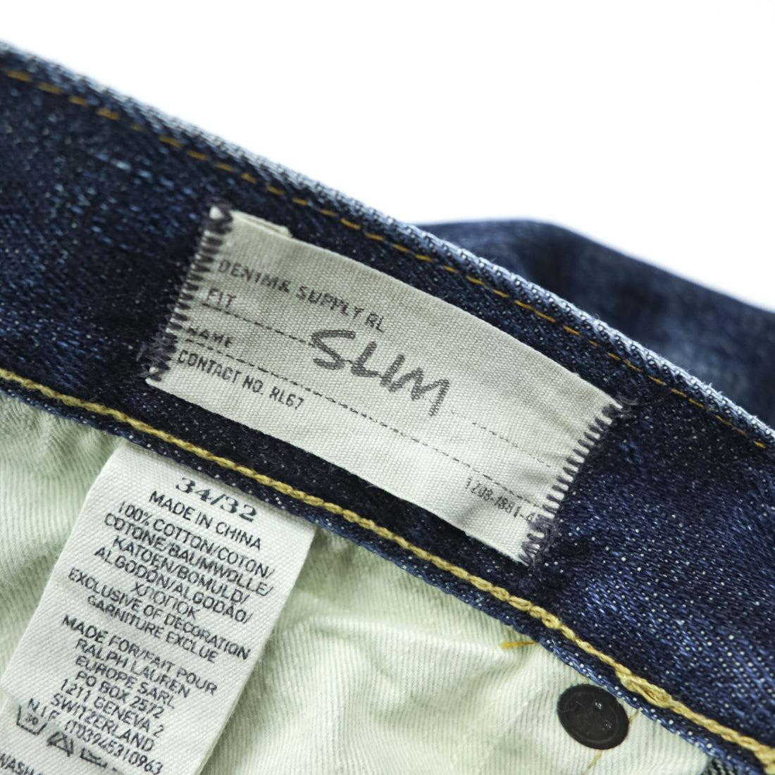 DENIM & SUPPLY RALPH LAUREN Denim Pants Jeans L Indigo Blue Vintage Wash Slim Fit