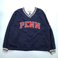 Champion 90s Vintage Piste Track Jacket Jersey L Navy, College Arch Logo PENN