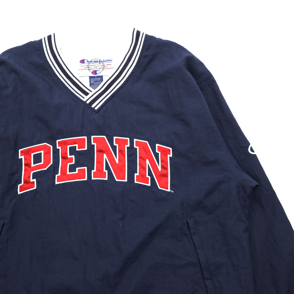 Champion 90s Vintage Piste Track Jacket Jersey L Navy, College Arch Logo PENN