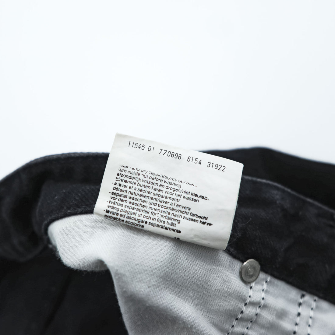 Lee 90年代 ヴィンテージ テーパード デニムパンツ ジーンズ M ブラック OKLAHOMA JEANS ジッパーフライ レザーパッチ