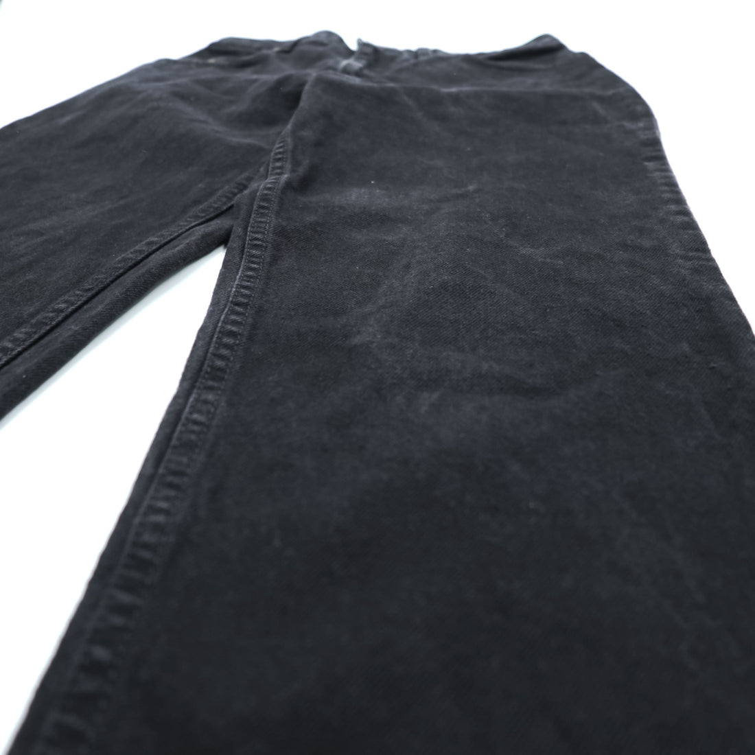 Lee 90年代 ヴィンテージ テーパード デニムパンツ ジーンズ M ブラック OKLAHOMA JEANS ジッパーフライ レザーパッチ