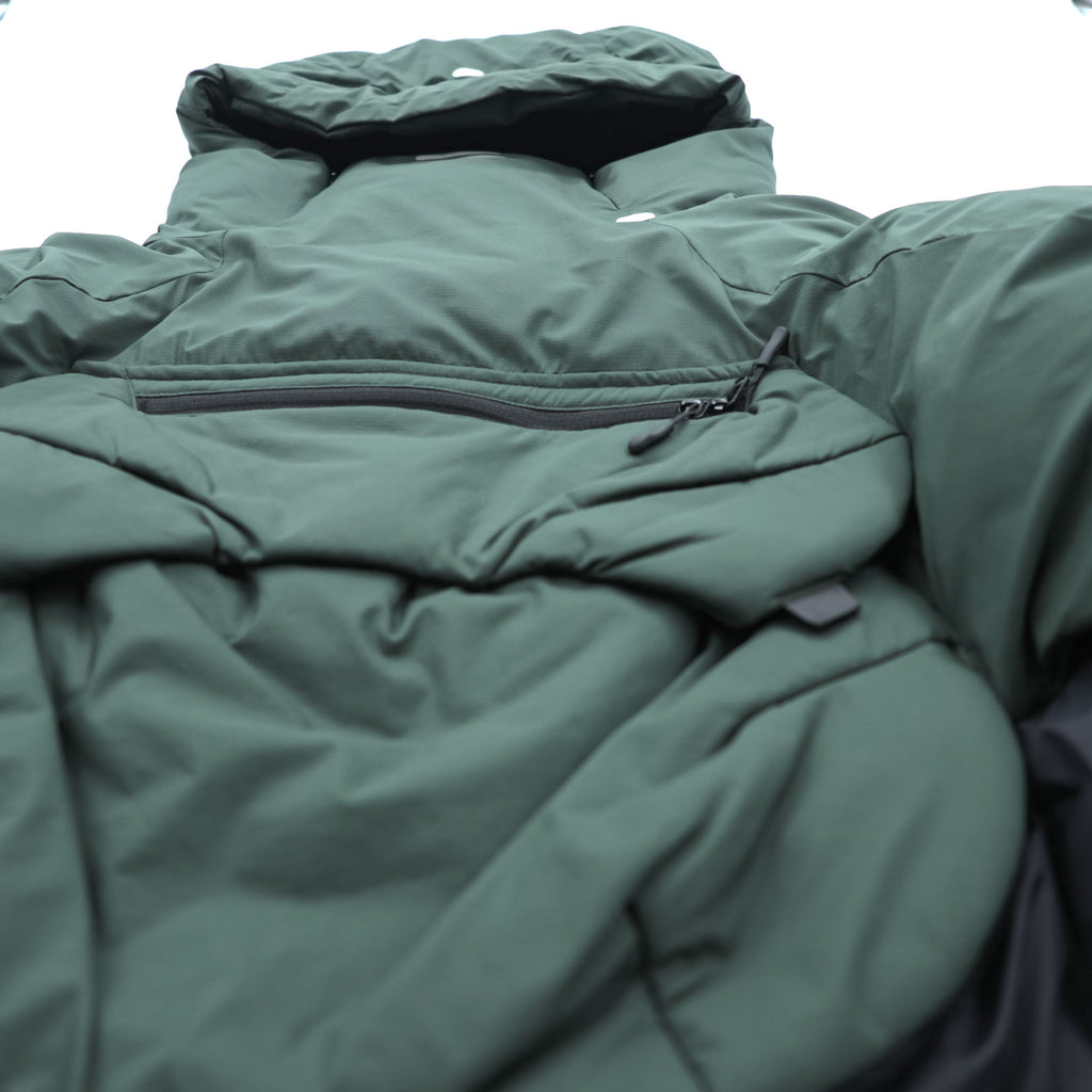 alk phenix ショート ダウン アノラック zak short anorak ダウンジャケット L カーキ EPIC 撥水 ドローコード  P09520T50