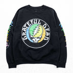 GRATEFUL DEAD グレイトフルデッド バンド スウェット トレーナー S ブラック 裏起毛 LIFE CLOTHING CO. スカル ダンシングベア 袖プリント