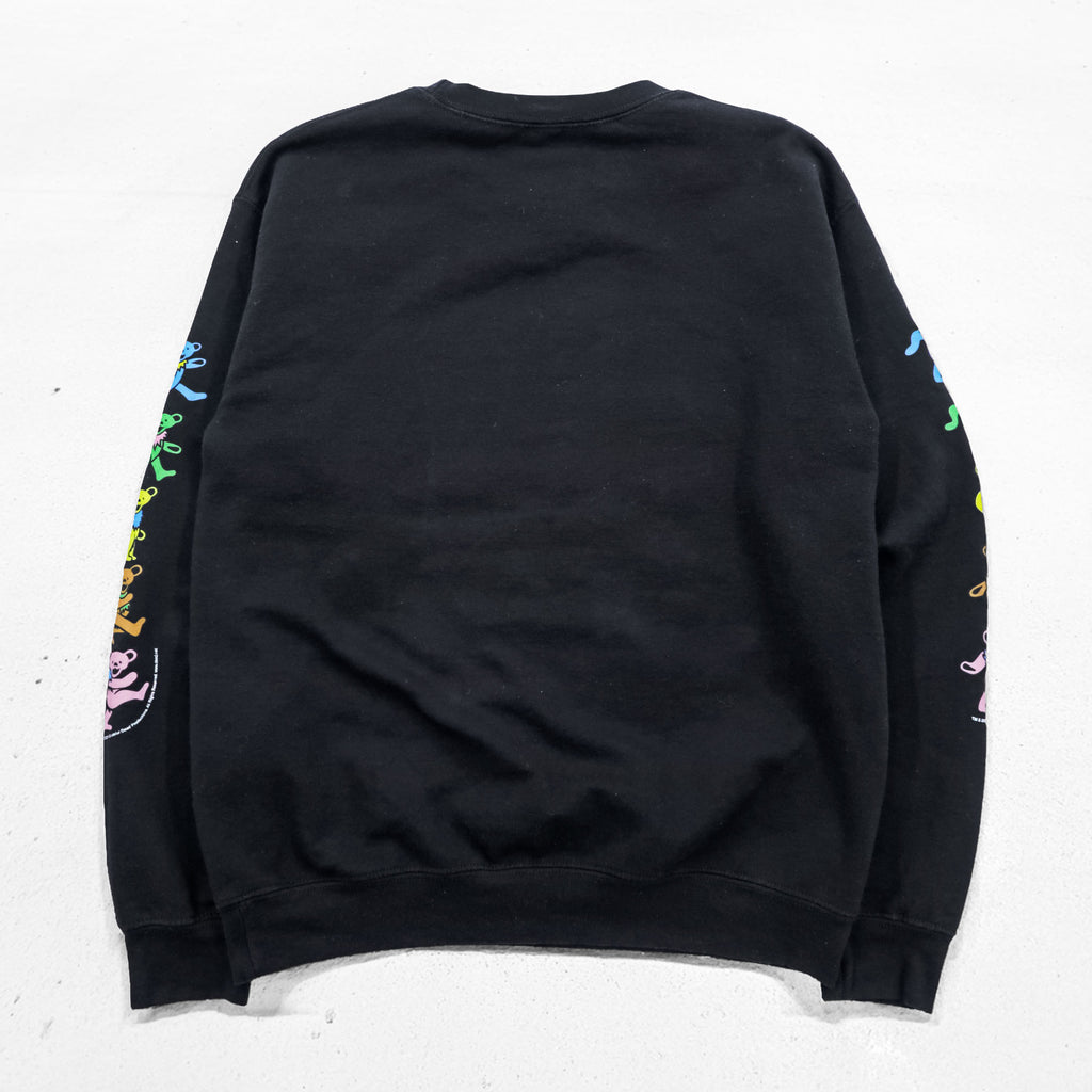 GRATEFUL DEAD グレイトフルデッド バンド スウェット トレーナー S ブラック 裏起毛 LIFE CLOTHING CO. スカル ダンシングベア 袖プリント