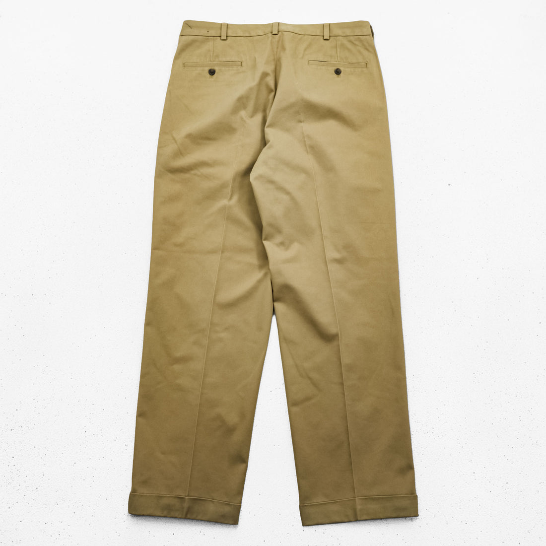 Brooks Brothers 346 2タック プリーツ  チノパンツ スラックス L ベージュ センタープレス ダブルカフス ADVANTAGE CHINO ELLIOT