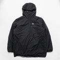 South2 West8 プルオーバー ダウンジャケット 中綿 フーディ M ブラック スリット 裾ジップ J0762 日本製
