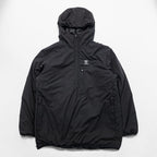 South2 West8 プルオーバー ダウンジャケット 中綿 フーディ M ブラック スリット 裾ジップ J0762 日本製