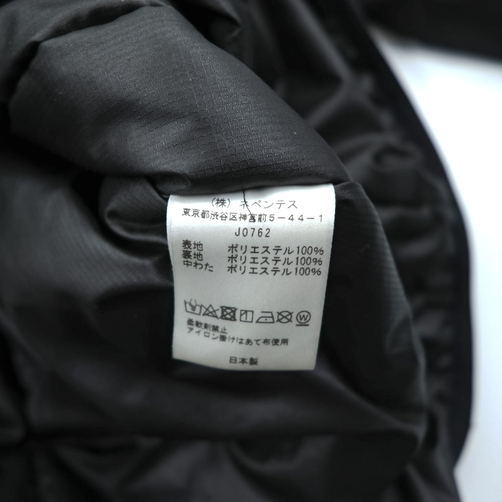 South2 West8 プルオーバー ダウンジャケット 中綿 フーディ M ブラック スリット 裾ジップ J0762 日本製