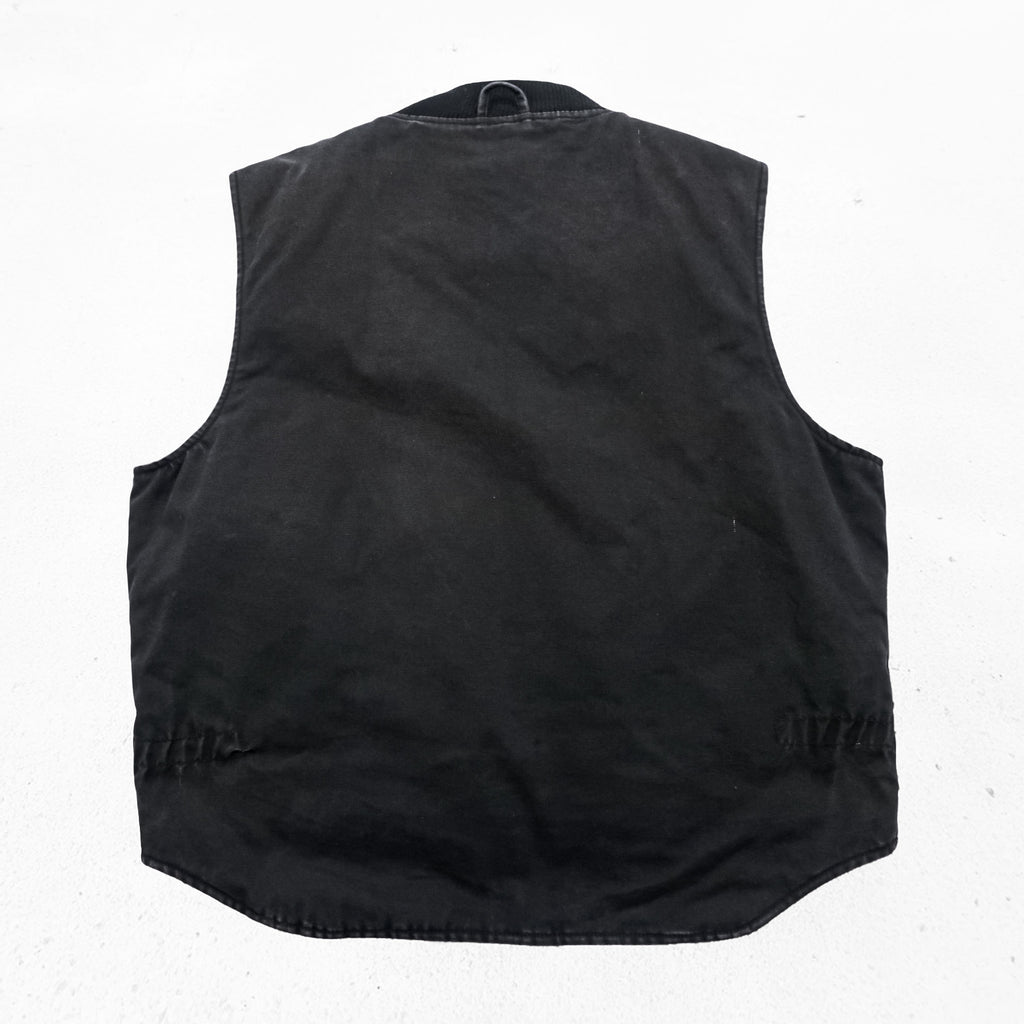 Big Smith Black Duck Canvas Insulated Work Vest Thinsulate Quilted Lined Full Zip Men’s XL