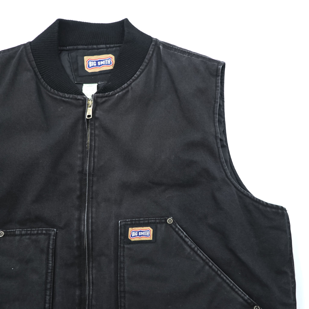 Big Smith Black Duck Canvas Insulated Work Vest Thinsulate Quilted Lined Full Zip Men’s XL