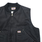 Big Smith Black Duck Canvas Insulated Work Vest Thinsulate Quilted Lined Full Zip Men’s XL