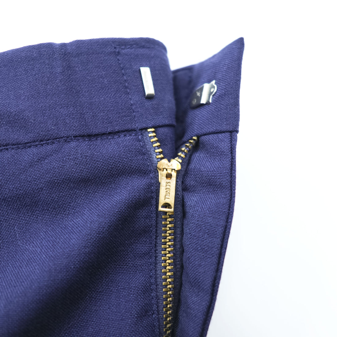 US NAVY 80年代 ヴィンテージ 米軍 ミリタリー サービストラウザーズ スラックス パンツ L ネイビー SCOVILLジップ TENESSEE APPAREL CORP 8405-01-086-4589