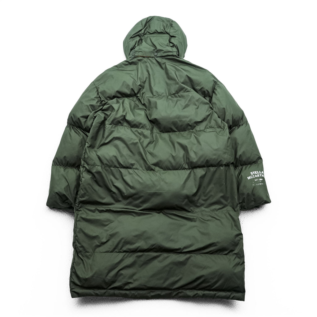 STELLA McCARTNEY Italian Made Puffer Jacket M Khaki, Orange Hoodie Detachable Double Zip Olaf Long Puffer Jacket