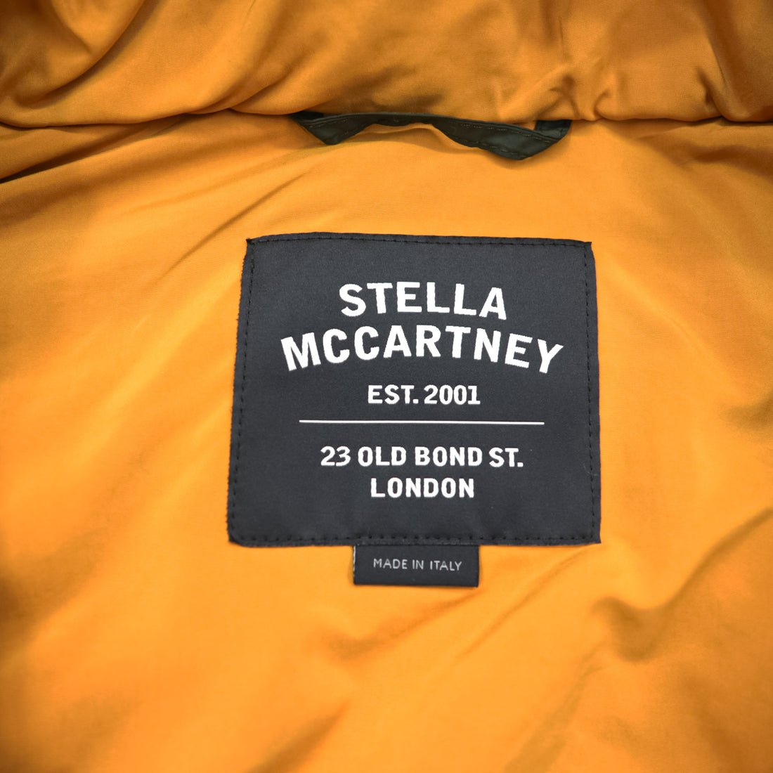 STELLA McCARTNEY Italian Made Puffer Jacket M Khaki, Orange Hoodie Detachable Double Zip Olaf Long Puffer Jacket