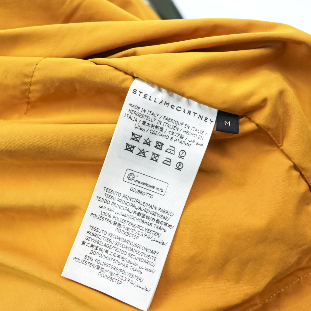 STELLA McCARTNEY Italian Made Puffer Jacket M Khaki, Orange Hoodie Detachable Double Zip Olaf Long Puffer Jacket