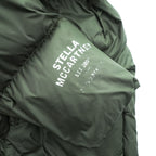 STELLA McCARTNEY Italian Made Puffer Jacket M Khaki, Orange Hoodie Detachable Double Zip Olaf Long Puffer Jacket
