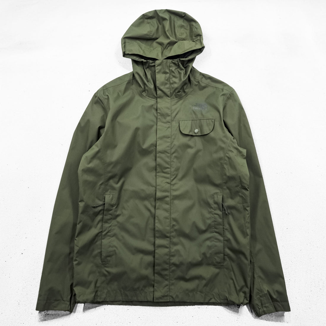 THE NORTH FACE マウンテンパーカー シェル レインジャケット M カーキ 防水 DRYVENT 透湿 メッシュライナー NF0A2S7P