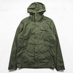 The North Face Hooded Rain Jacket Olive Green Mesh Lined Chest Pocket Men’s M