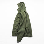 The North Face Hooded Rain Jacket Olive Green Mesh Lined Chest Pocket Men’s M